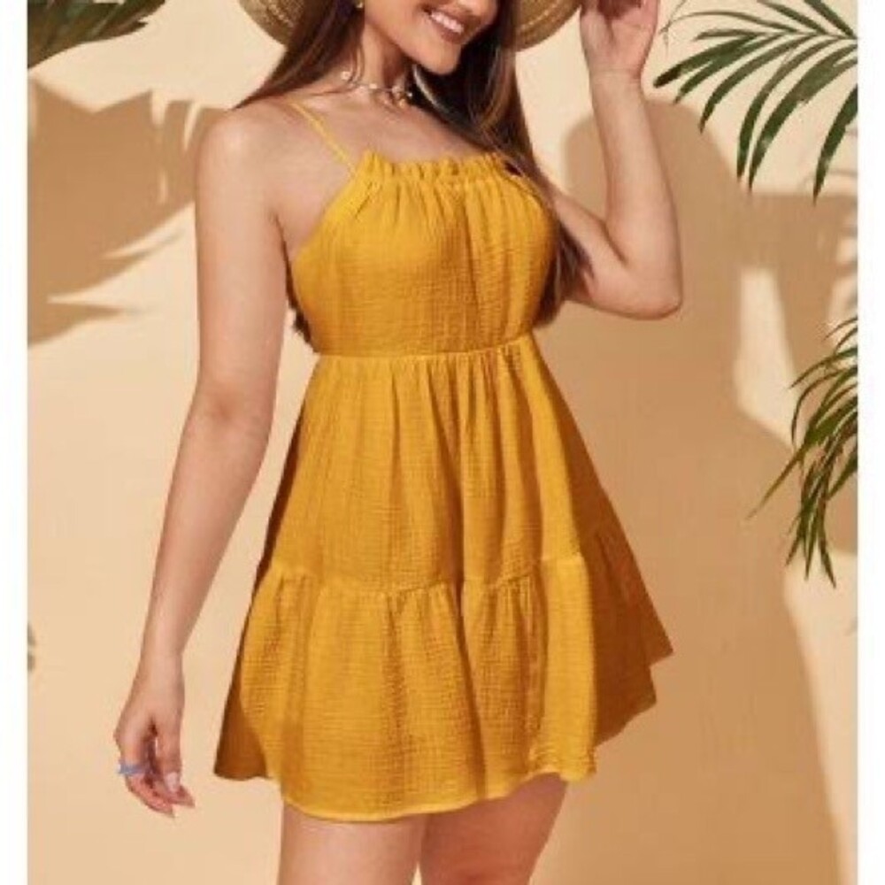 BCBGeneration Yellow Mustard Summer Dress - S